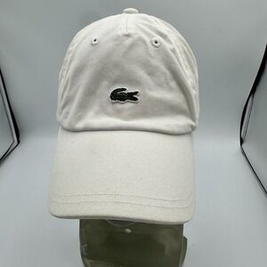 Lacoste Men's White Cap Embroidery Adjustable Size Pre-owned